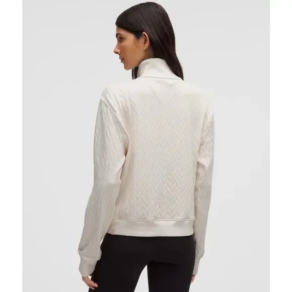 NWT Lululemon Scuba Half-Zip Engineered Warmth Cable-Knit Half Zip Size 6 - Picture 7 of 9